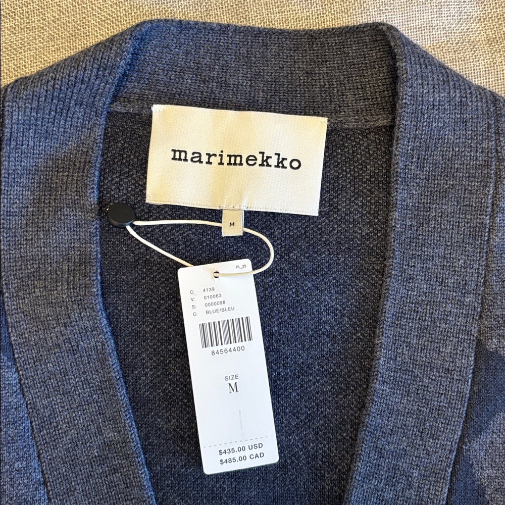 NWT* MARIMEKKO Kadmium long jacquard knit cardigan - Picture 12 of 12